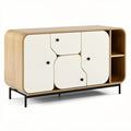 **Modern Minimalist Wooden Sideboard with Storage Compartments**