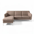 **Modern Brown Sectional Sofa with Sleek Design and Comfort**