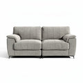 **Modern Grey Fabric Sofa with Plush Cushions and Sleek Legs**